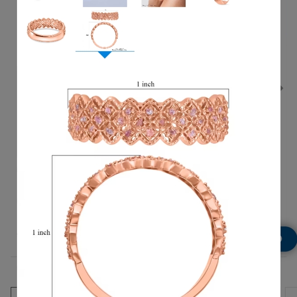 NATURAL PINK DIAMOND RING IN ROSEGOLD. - Picture 5 of 8